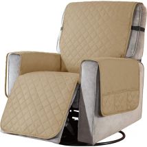 Cyslmuk - Housse de fauteuil antidérapante, convient aux petites housses de canapé, largeur d'assise 25', réversible, usage domestique (gris)
