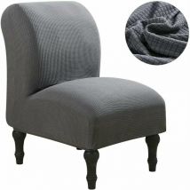 Housse de Fauteuil sans Accoudoirs Relax Moderne Jacquard Élastique Extensible Housse de Fauteuil Protecteur de Canapé Salon,Gris Argenté