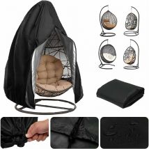 Aougo - Housse de Fauteuil Suspendu Jardin en Oxford 210D Bâche de Chaise à œufs Imperméable Anti-UV/Vent Couverture de Protection pour Chaise de