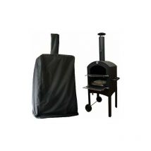 Alovez - Robuste, wasserdichte Abdeckung für Pizzaöfen im Freien, extra große schwarze Tasche