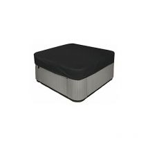 Jalleria - Housse de jacuzzi carrée 210D très résistante et imperméable - Protection uv - 218 x 218 x 30 cm (l x l x h) - Noir