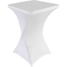 Mob Event Pro - Housse de mange-debout carré blanche 70x70x80 cm