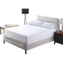 Housse de matelas imperméable 80 x 200 x 30 cm, housse de matelas Premium, housse de matelas anti - poussière blanc