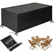 Housse de meubles de jardin, housse de table d'extérieur, housse de table et de chaise de jardin Oxford résistante aux UV, housse de protection en