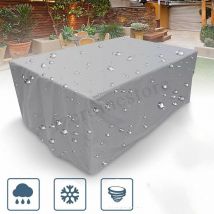 Ayyqh - Housse de mobilier de jardin, rectangulaire pour ensemble de meubles de table de jardin, protection contre la neige Imperméable Antipoussière