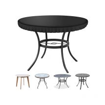 Housse de mobilier de jardin ronde pour salon de jardin, ensemble de housse de table de terrasse, installation de housse de mobilier de jardin,