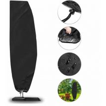 Housse de Parasol, 210D Housse de Parasol Jardin pour 2 à 4 m de 210D Grand Parasol Déporté, Couverture de Parasol Imperméable Housse de Parasol
