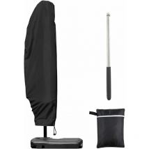 Housse de parasol 3m 4m avec fermeture éclair de 1,4m de long avec tige télescopique, 280x30/80/45cm.housse de protection