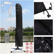 Housse De Parasol Noir 265x50x70x40cm Imperméable Extérieur