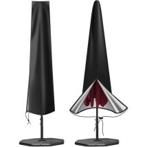 Jusch - Housse de Parasol Protection - Imperméable Housses pour Parasols de Jardin Robuste - Anti-UV Bache Parasol Droit avec Fermeture Éclair Patio