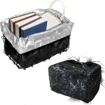 Coocheer - Housse de Pluie Panier Velo Housse de Panier Vélo Noire avec Filet à Bagages Elastique Panier à vélo Filet à Bagages & Housse ImperméAble,