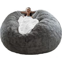 Treetalk - Housse de Pouf sans Remplissage, Housse de canapé-lit en éponge pour la maison, Housse de canapé double ronde douce, Convient pour le