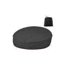 Housse de Protection Canapé-lit Rond Jardin Imperméable, Couverture de Lit de Jardin Rond Salon Exterieur Oxford 210D,Anti-UV et Coupe-Vent 20460cm
