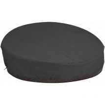 Ahlsen Housse de Protection Canapé-lit Rond Jardin Imperméable, Couverture de Lit de Jardin Rond Salon Exterieur Oxford 210D,Anti-UV et Coupe-Vent