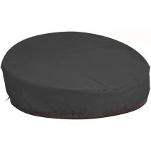 Ahlsen Housse De Protection Canapé-lit Rond Jardin Imperméable, Couverture De Lit De Jardin Rond Salon Exterieur Oxford 210d,anti-uv Et Coupe-vent (