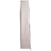 Housse de protection hhg pour parasol jusqu'à 4 m, housse avec fermeture éclair, gris crème