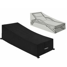 Housse Transat Imperméable En Tissu Oxford 210d – Résistante Aux Uv Et À La Déchirure – Dimensions 210x75x40/80cm – Couleur Noir