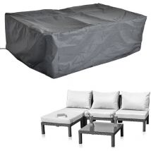 Mucola - Melko Bâche pour meubles de jardin 197 x 122 x 62 cm couverture rotin bâche pour groupe à manger meubles en rotin protection contre les