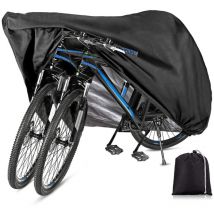 ZVD - Housse de Protection pour 2 Vélos - Imperméable en Oxford 420D - Dimensions: 200x70x110CM - Couleur Noir