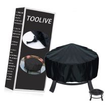 Housse de protection pour brasero rond, cordon de serrage pour imperméable, coupe-vent, résistant aux UV, tissu Oxford 95 x 75 cm pour four, table à