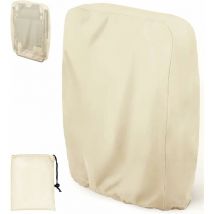 L&h-cfcahl - Housse chaise jardin 71x110x34/20cm Beige Housse transat 210D Oxford Housse de Protection pour Chaise Longue Pliante pour Fauteuil Relax