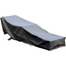 Green Club - Housse De Protection pour chaise longue transat de jardin Haute Qualité polyester doublée pvc l 205 x l 70 x h 60 cm Couleur Anthracite