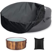 Housse de protection pour jacuzzi, imperméable, robuste, portable, ronde, gonflable, pour baignoire, piscine(φ210H 90cm