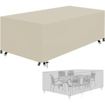 S-giant Housse De Protection Pour Mobilier De Jardin En Tissu Oxford 420d, Imperméable, Avec Cordons De Serrage Et Boucles De Verrouillage(beige,