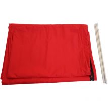 Housse de protection HHG pour parasol jusqu'à 4,3 m (3x3 m), housse avec fermeture éclair, rouge