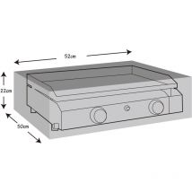 Werka Pro - Housse de protection pour plancha à gaz 52x50x22cm