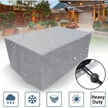 Rectangular Protective Cover for Garden Furniture, Polyester, Waterproof, Dustproof, Anti-UV, for Garden Chair or Table (Dimensions: 218x218x90cm)