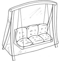 Hexoutils - Housse de protection renforcée pour balancelle - 220x150x H160cm