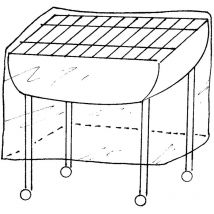 Hexoutils - Housse de protection renforcée pour barbecue moyen modèle - 90x70x H70cm