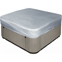 Housse de rechange carrée pour jacuzzi de jardin, jacuzzi, spa - Étanche - Protection UV - 200 x 210 cm (L x l x H), gris)