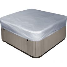Housse de rechange carrée pour jacuzzi de jardin, jacuzzi, spa - Étanche - Protection uv - 200 x 210 cm (l x l x h), gris)Housse salon de jardin