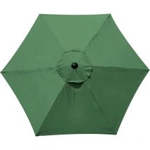 Xidjuikm - Housse de rechange pour parasol, 8 baleines, 3 m, imperméable, anti-UV, tissu de rechange, vert foncé