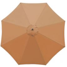Housse de rechange pour parasol, 8 baleines, 3 m, imperméable, anti-UV, tissu de rechange, kaki - Jeffergarden