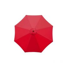SNQ - Housse de Rechange pour Parasol, 8 Baleines, 3 m, imperméable, Anti-UV, Tissu de Rechange, Rouge