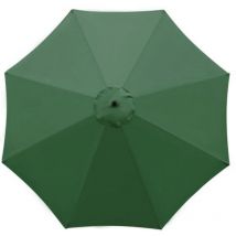 Housse de rechange pour parasol, 8 baleines, 3 m, imperméable, anti-UV, tissu de rechange, vert - Jeffergarden