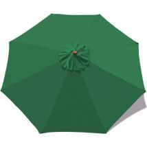 Memkey - Housse de Rechange pour Parasol, 8 Baleines, 3 m, imperméable, Anti-UV, Tissu de Rechange, Vert