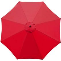 Memkey - Housse de Rechange pour Parasol, 8 Baleines, 3 m, imperméable, Anti-UV, Tissu de Rechange, Rouge