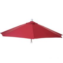 Toile de rechange pour parasol demi-rond Parla, Toile de rechange pour parasol, 300cm tissu/textile uv 50+ 3kg, bordeaux