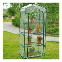 Gabrielle Housse De Serre à En Pvc - Housse De Rechange Pour Mini Serre De Jardin Pour Intérieur Ou Extérieur (Support En Fer Non Inclus)69x49x155cm