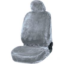 Housse de siège Teddy en fausse fourrure teddy vegan argent