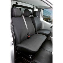 Housse de siège Transporter en tissu pour Opel Vivaro, Renault Traffic, Nissan Primastar, siège simple & double