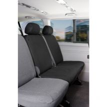 Housse de siège Transporter en tissu pour vw T6, double banquette arrière