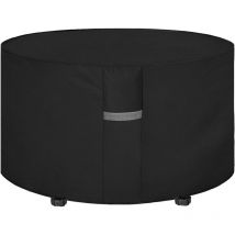 KZQ - Garden Furniture Covers Waterproof, Ø135X80cm Garden Table Cover with Air Vent, Heavy Duty 420D Oxford Fabric Windproof Anti-UV Outdoor Table