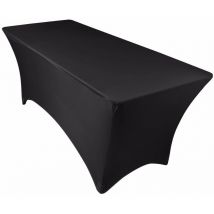 Linghhang - Housse de table pour table pliante 183 cm - noir, housse de table élastique, housse de table pour clubs et restaurants