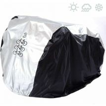 Housse de vélo Housse de protection anti-pluie, anti-solaire et anti-poussière (L (trois voitures) en bordure argentée noire),pour la protection des