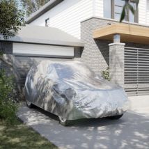 Housse de voiture SUV avec sangles à boucle complète argenté L vidaXL267682